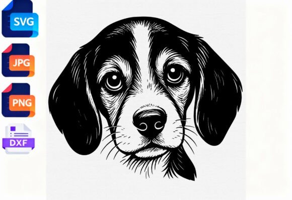 Beagle Dog Face SVG Clipart Review