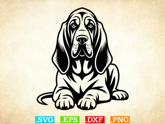 Bloodhound Puppy Svg for Embroidery Projects