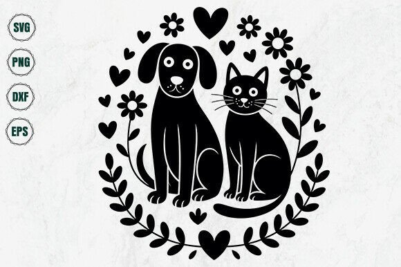 Cat and Dog Love Svg Review