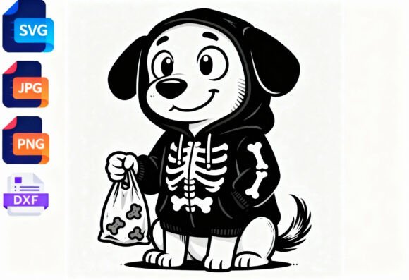 Cute Skeleton Dog Halloween Embroidery Design Review