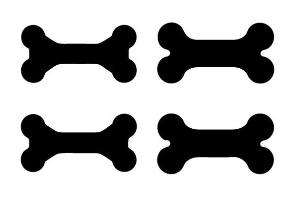 Dog Bone Svg Silhouette for Embroidery Projects