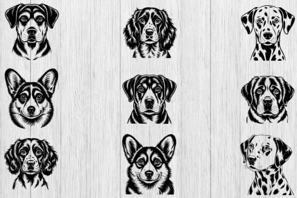 Dog Heads Svg Bundle for Dog Lovers