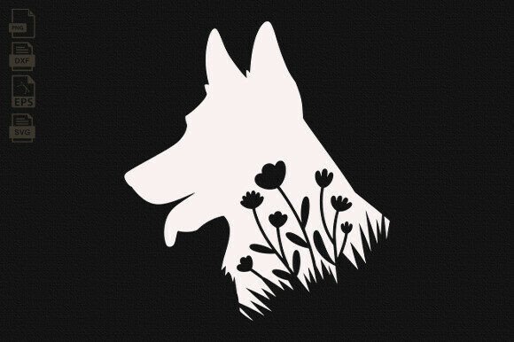 Floral German Shepherd Svg Review for Embroidery Projects