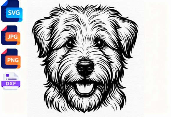 Fluffy Dog Face SVG Clipart Review