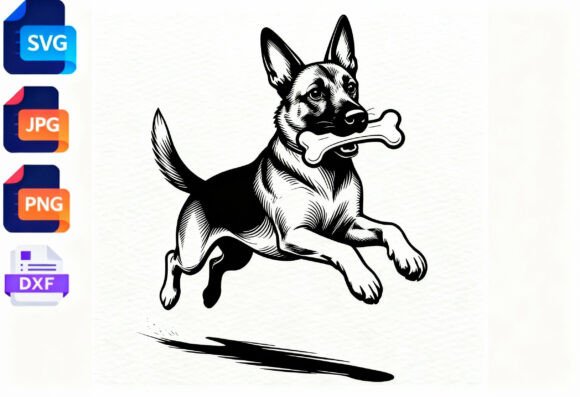 German Shepherd Dog Bone SVG Cut File Review