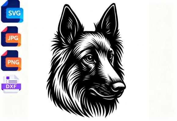 German Shepherd Dog Head SVG Clipart Review
