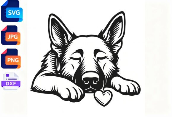 German Shepherd Dog Heart SVG Clipart Review