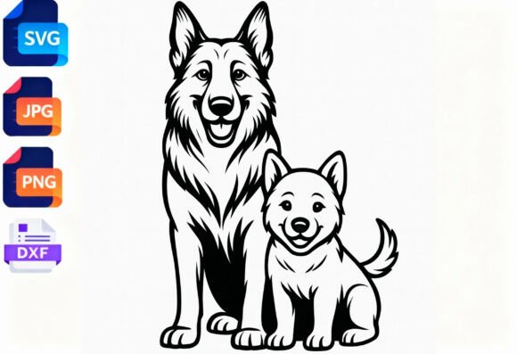 German Shepherd Dog Puppy SVG Clipart Review