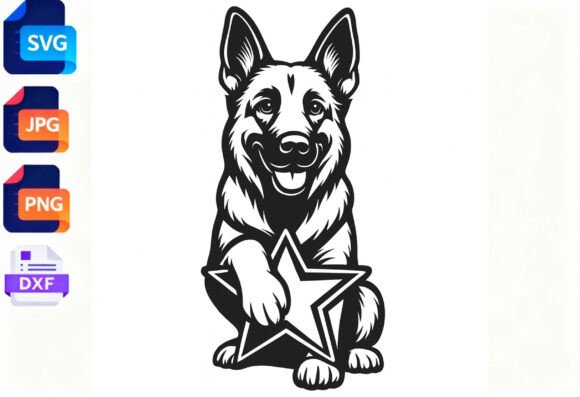 German Shepherd Dog Star SVG Cutting Review