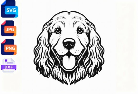 Golden Retriever Dog Face SVG Clipart Review