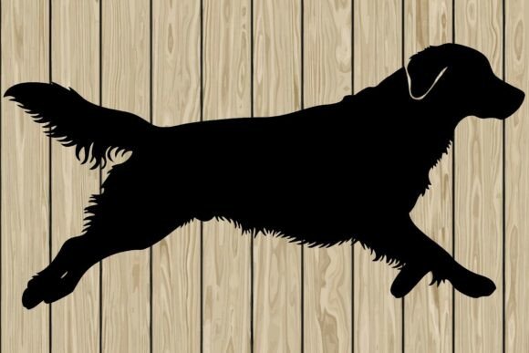 Golden Retriever Dog Silhouette SVG