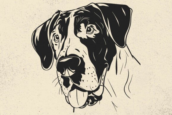 Great Dane Svg for Embroidery Projects