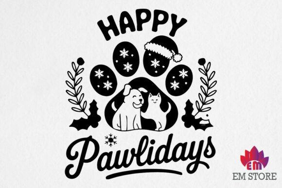 Happy Pawlidays - Dog Christmas Svg