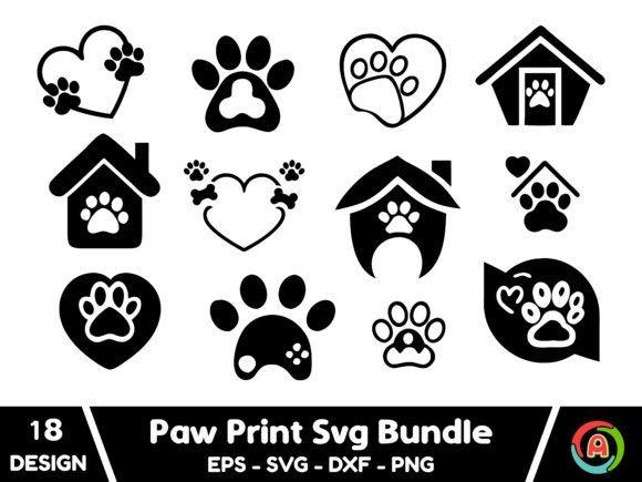 Paw Print Svg for Embroidery Projects