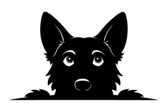 Peeking Dog Silhouette SVG Review for Embroidery Projects