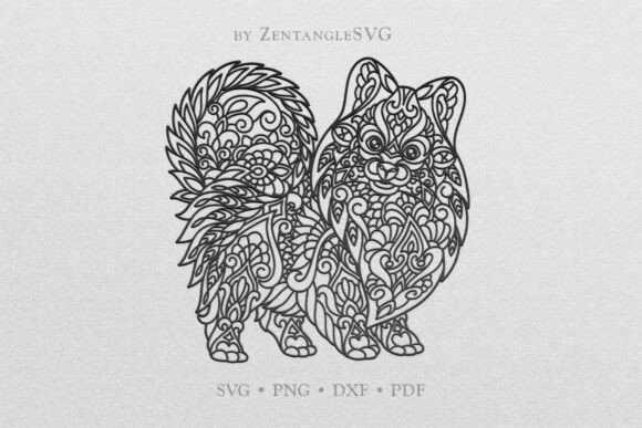 Pomeranian SVG Mandala Dog Breed Design Review
