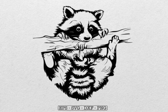 Raccoon SVG Dog Vector for Embroidery Projects