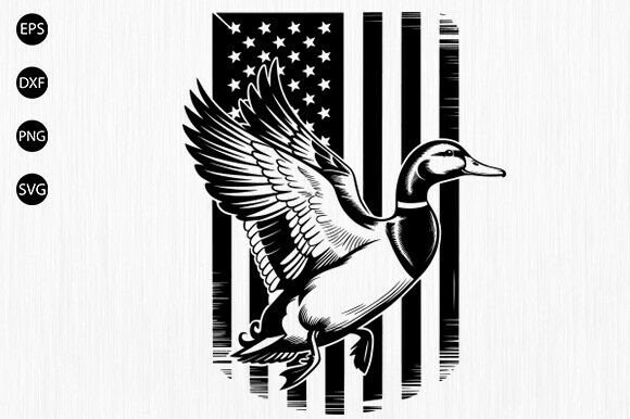 US Duck Hunting Svg for Embroidery Projects