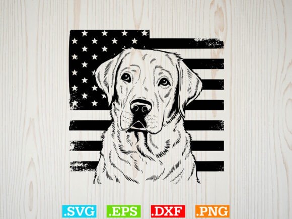 USA Flag Skull Labrador Vector Svg Review