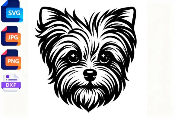 Yorkshire Terrier Dog Face SVG Design Review